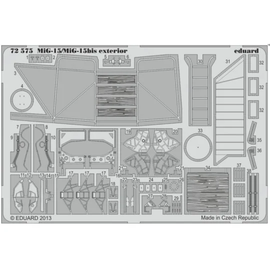 MiG-15/MiG-15bis exterior for Eduard, 1/72 - Eduard Accessories 72575