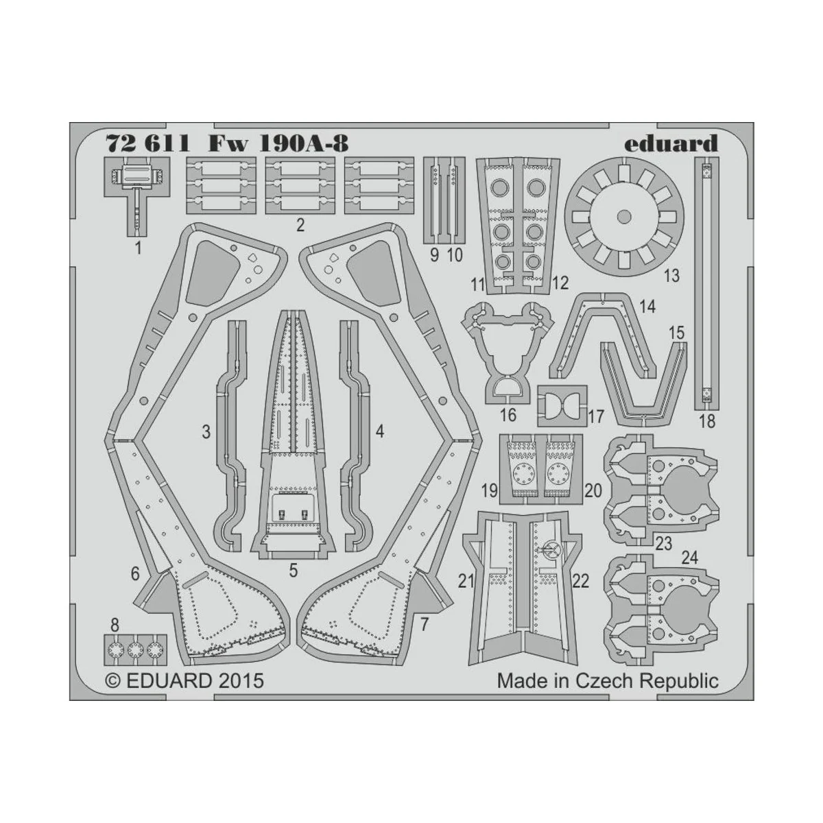 Fw 190A-8 for Eduard, 1/72 - Eduard Accessories 72611 Fw 190A-8 for Eduard, 1/72 - Eduard Accessories 72611