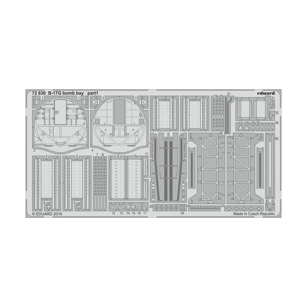 B-17G bomb bay for Airfix, 1/72 - Eduard Accessories 72630