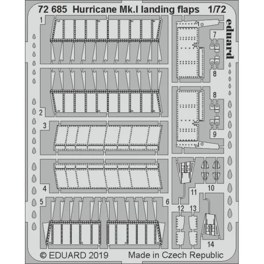 Hurricane Mk.I landing flaps f.Arma Hobb - Eduard Accessories 72685