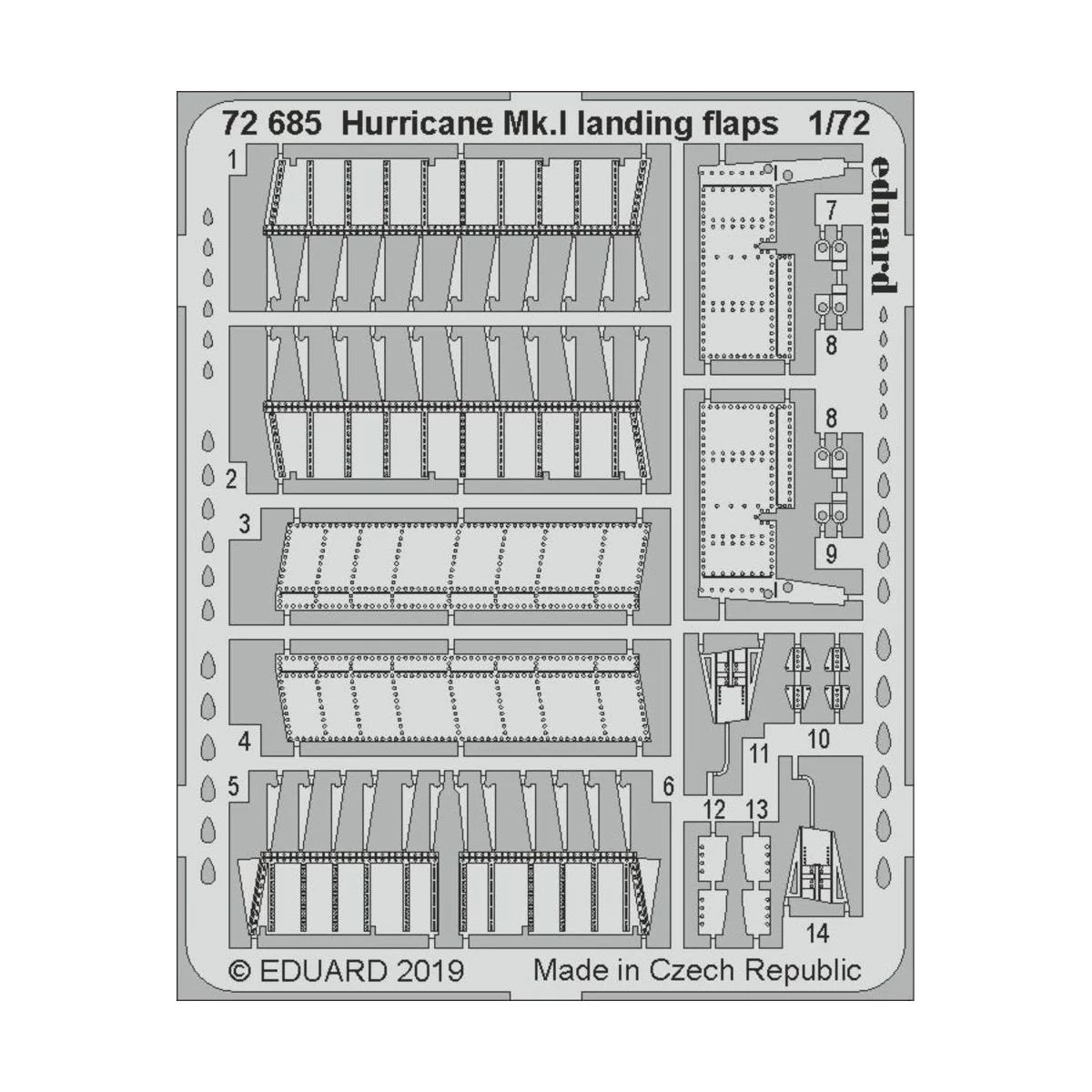 Hurricane Mk.I landing flaps f.Arma Hobb, 1/72 - Eduard Accessories...