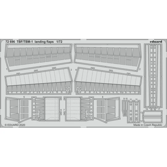 TBF/TBM-1 Avenger landing flaps for Hasegawa - Eduard Accessories 7...