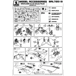 Ki-44 Shoki - Tojo (SWORD72042), 1/72 - Brengun BRL72019 2