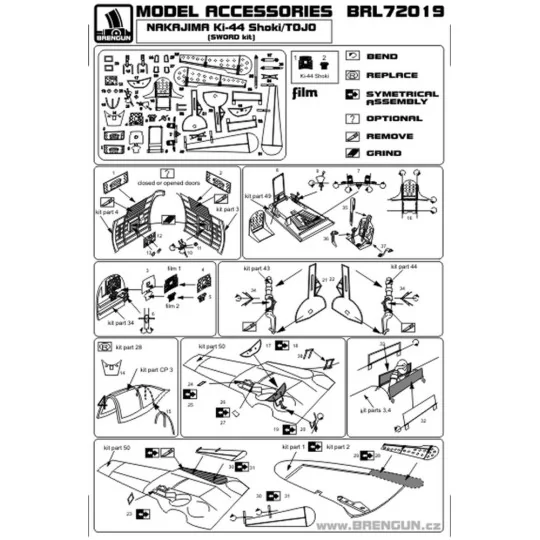 Ki-44 Shoki - Tojo (SWORD72042), 1/72 - Brengun BRL72019