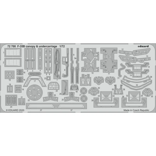 F-35B canopy & undercarriage for Italeri - Eduard Accessories 72700