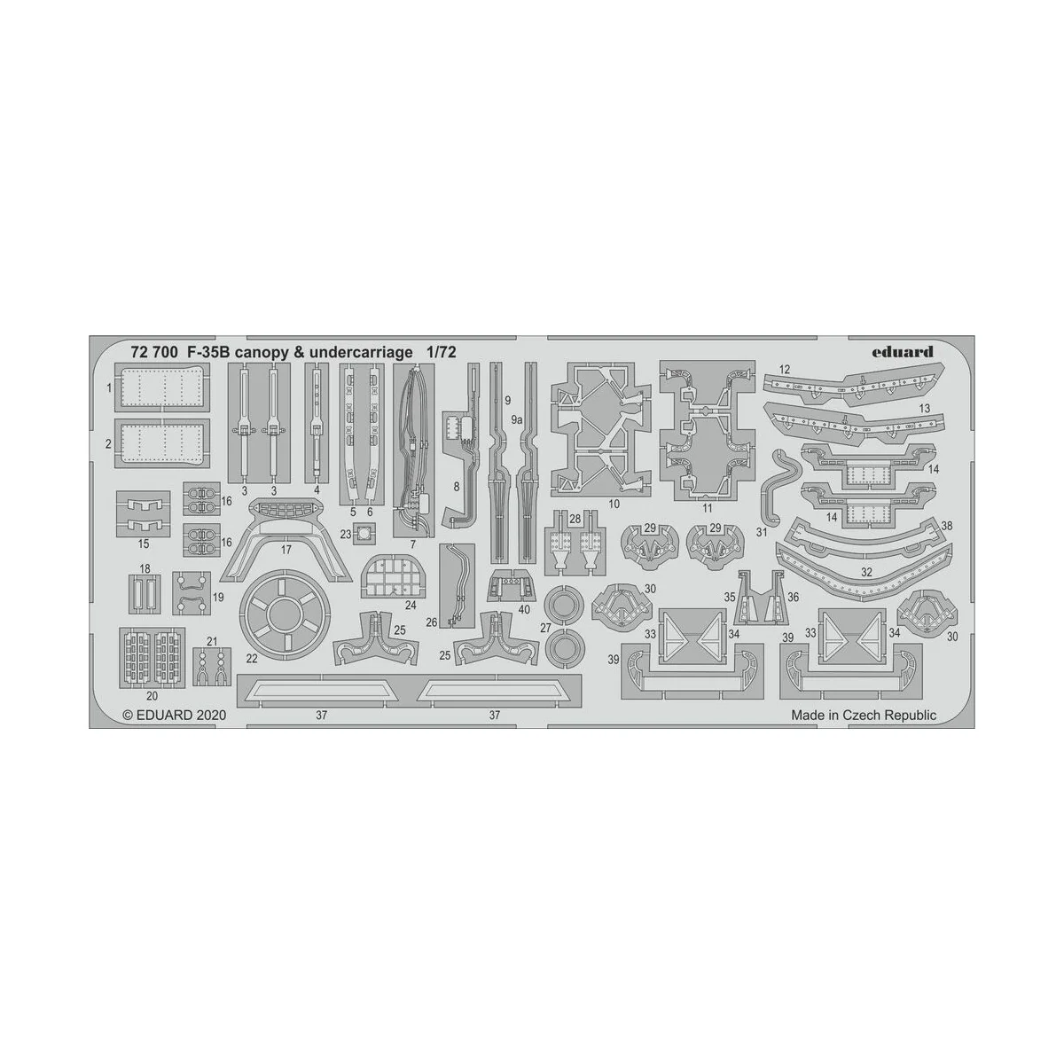 F-35B canopy & undercarriage for Italeri, 1/72 - Eduard Accessories...