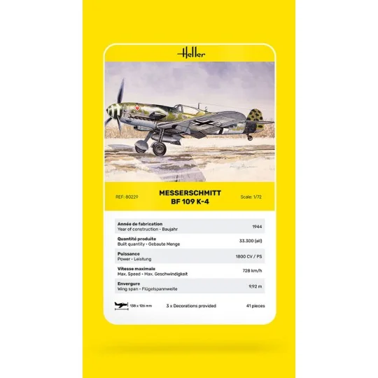Messerschmitt Bf 109 K-4 - Heller 80229