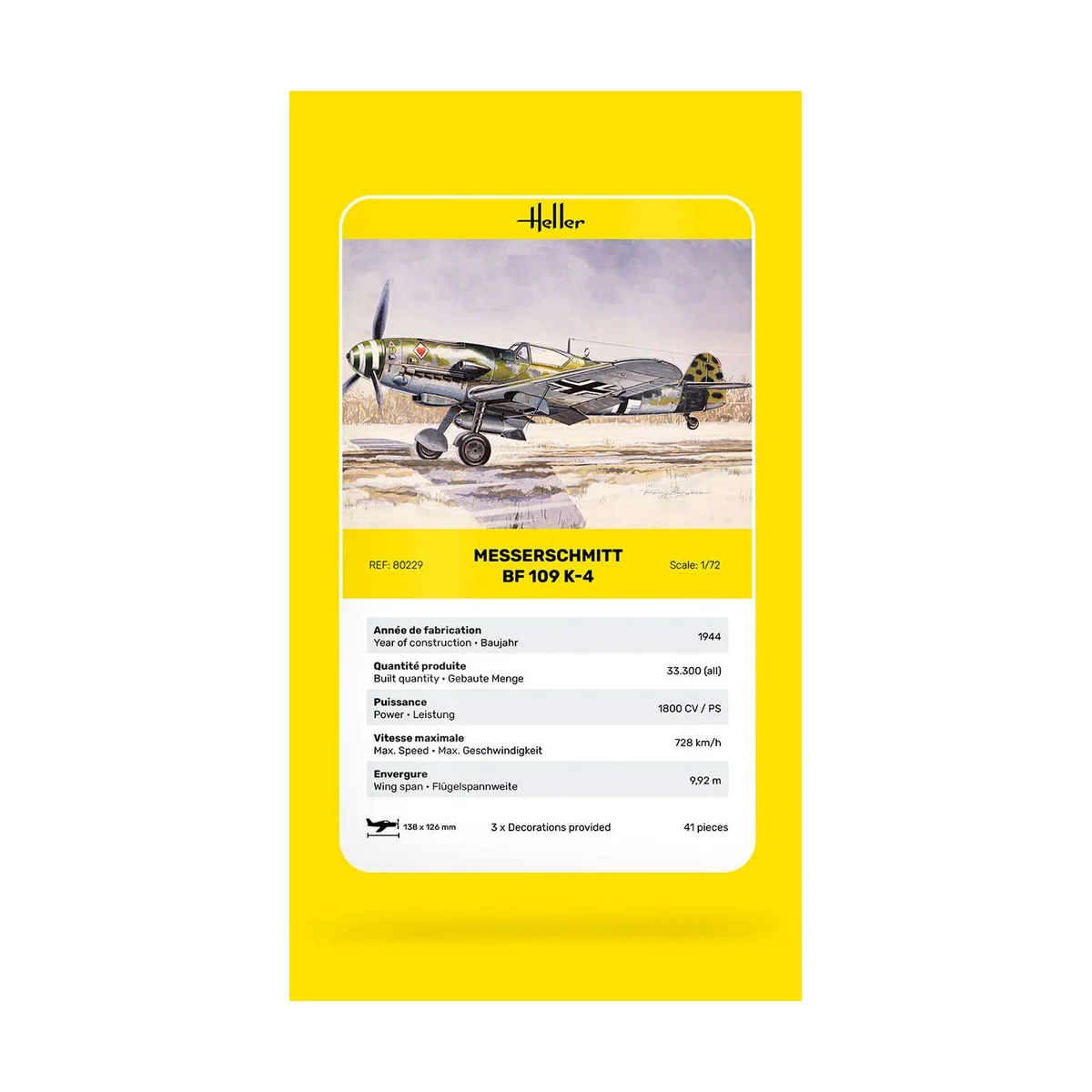 Messerschmitt Bf 109 K-4, 1/72 - Heller 80229