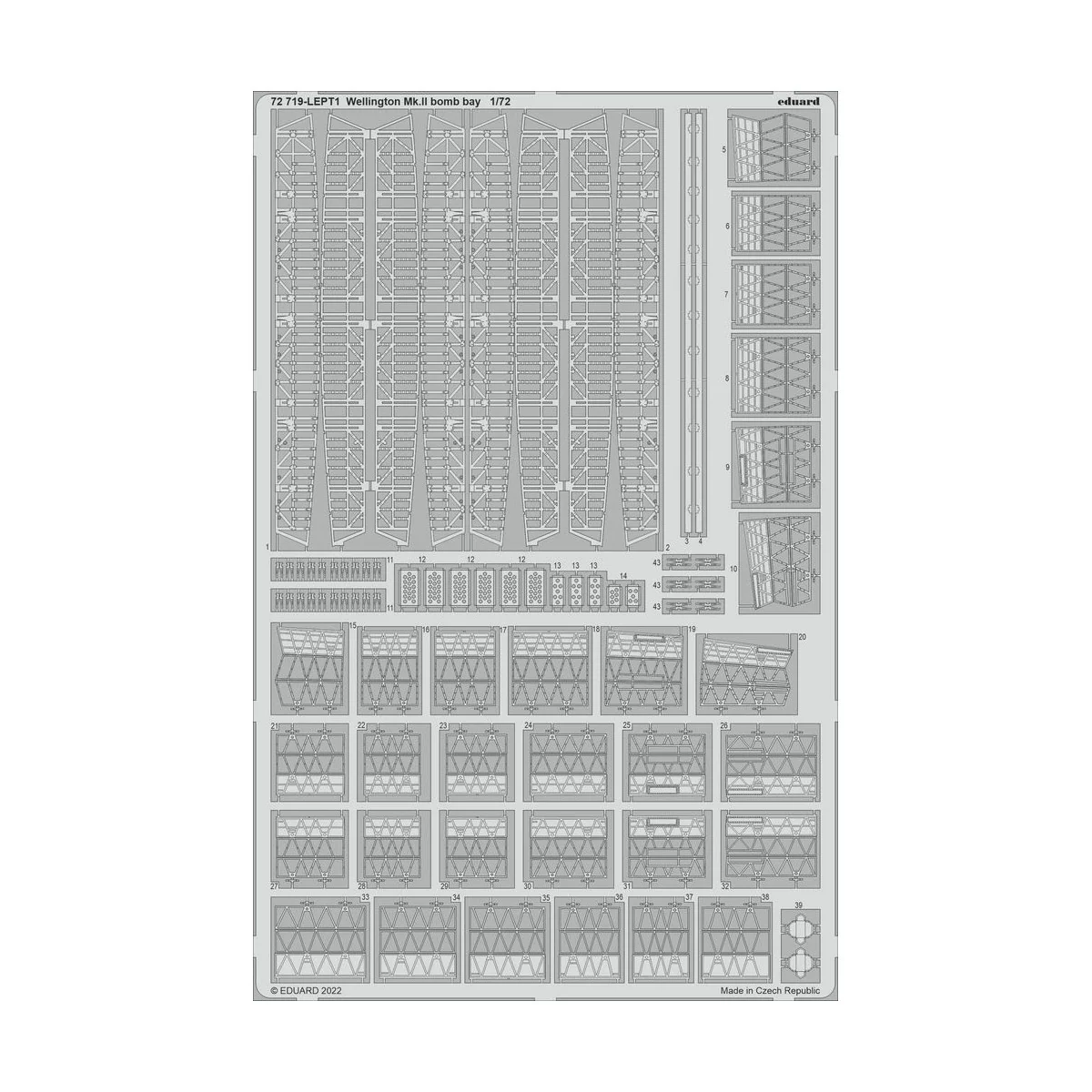 Wellington Mk.II bomb bay for AIRFIX, 1/72 - Eduard Accessories 72719