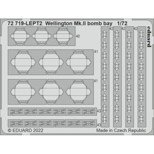 Wellington Mk.II bomb bay for AIRFIX, 1/72 - Eduard Accessories 72719