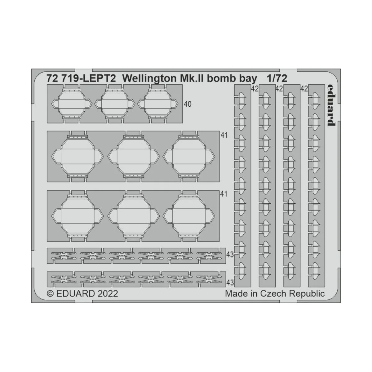 Wellington Mk.II bomb bay for AIRFIX, 1/72 - Eduard Accessories 72719