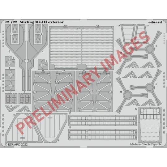 Stirling Mk.III exterior, 1/72 - Eduard Accessories 72722 Stirling Mk.III exterior, 1/72 - Eduard Accessories 72722