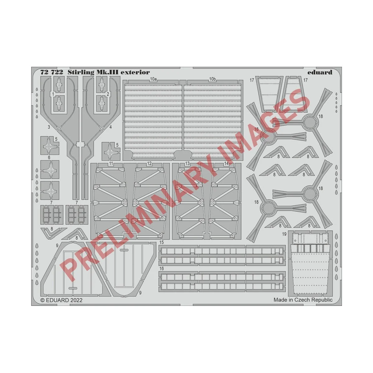 Stirling Mk.III exterior, 1/72 - Eduard Accessories 72722 Stirling Mk.III exterior, 1/72 - Eduard Accessories 72722