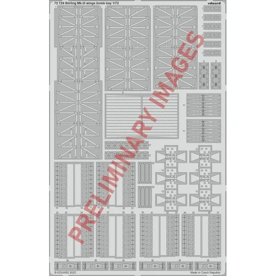 Stirling Mk.III wings bomb bays, 1/72 - Eduard Accessories 72724