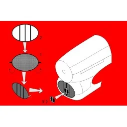 Typhoon air intake mesh (Airfix), 1/72 - Brengun BRL72058 2