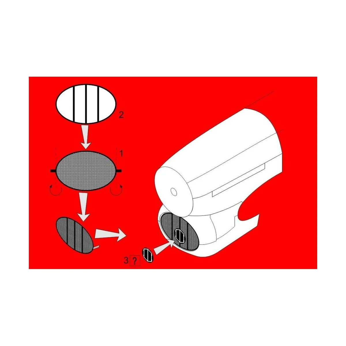 Typhoon air intake mesh (Airfix), 1/72 - Brengun BRL72058