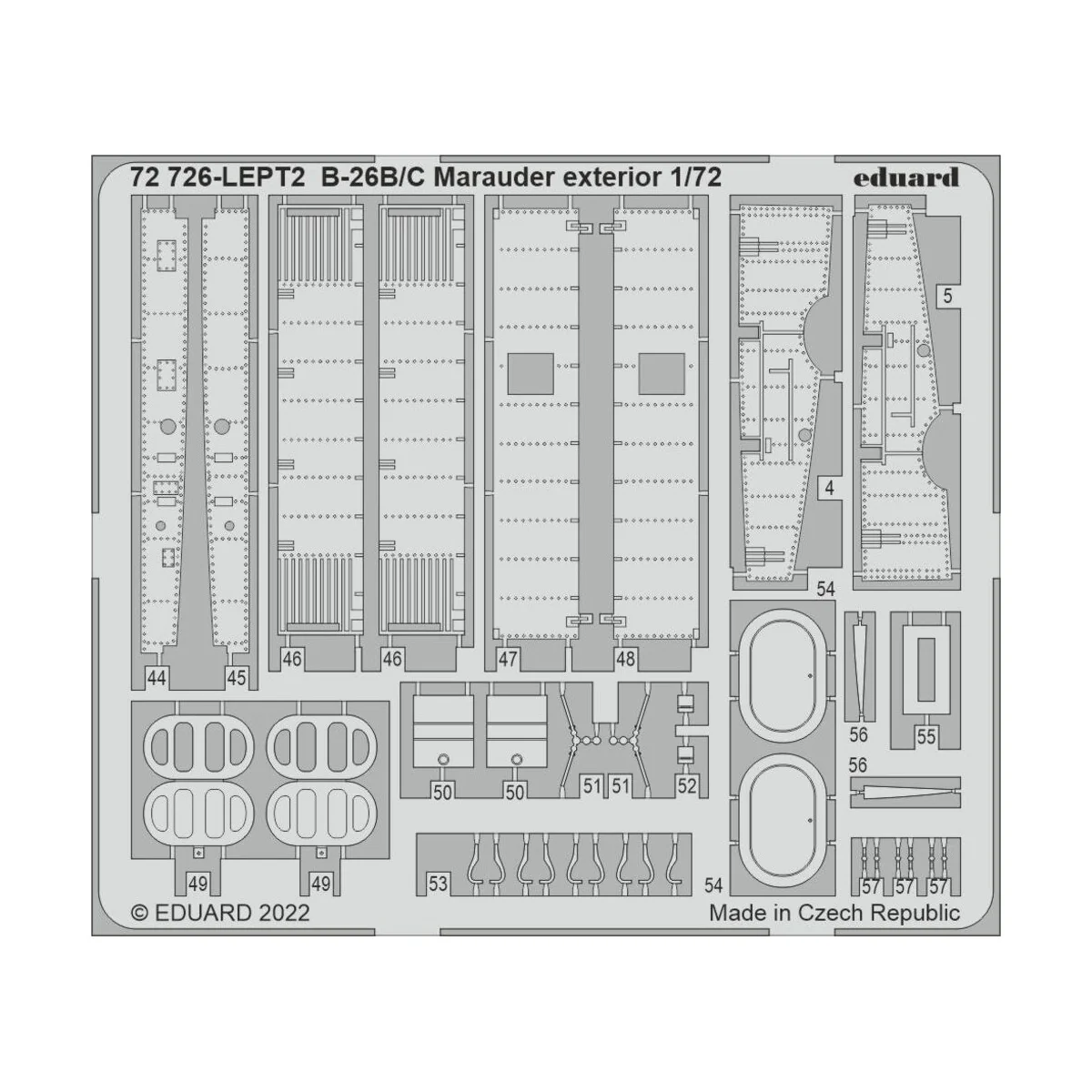 B-26B/C Marauder exterior for HASEGAWA / HOBBY 2000, 1/72 - Eduard ...