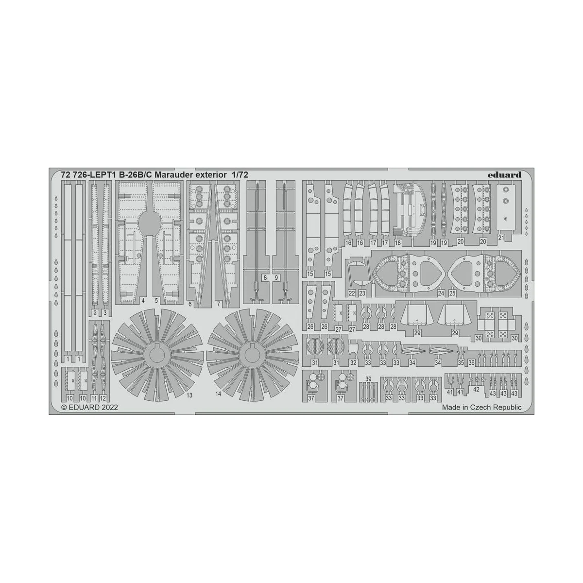 B-26B/C Marauder exterior for HASEGAWA / HOBBY 2000, 1/72 - Eduard ...