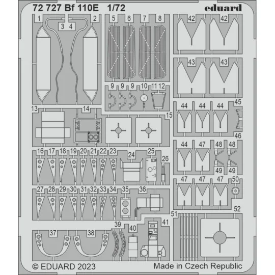 Bf 110E 1/72 for EDUARD, 1/72 - Eduard Accessories 72727 Bf 110E 1/72 for EDUARD, 1/72 - Eduard Accessories 72727