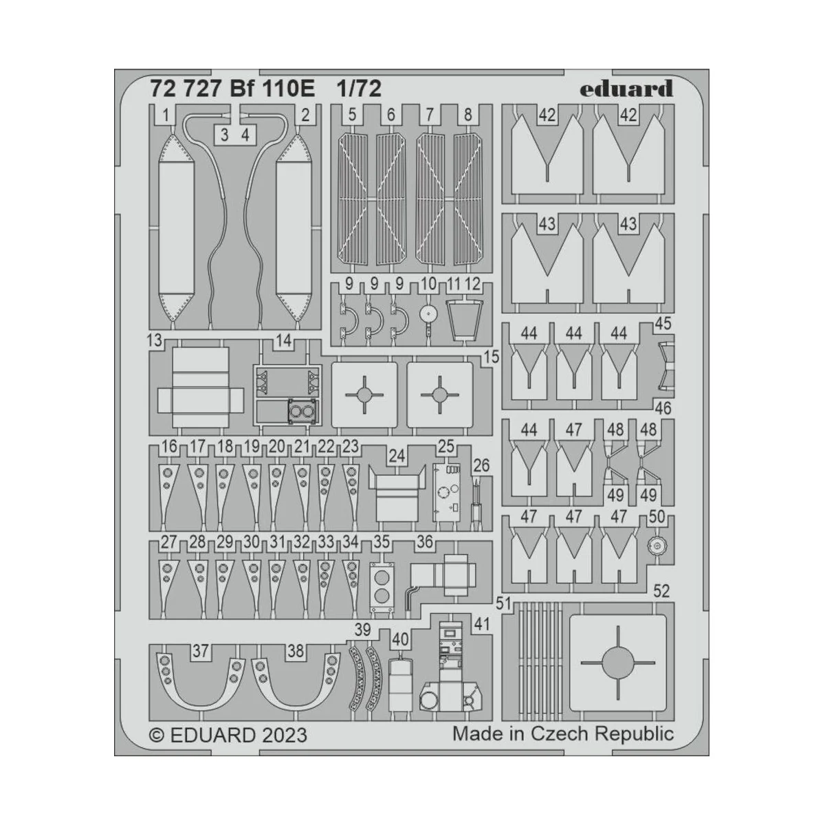 Bf 110E 1/72 for EDUARD - Eduard Accessories 72727