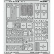 Bf 110E 1/72 for EDUARD, 1/72 - Eduard Accessories 72727 Bf 110E 1/72 for EDUARD, 1/72 - Eduard Accessories 72727