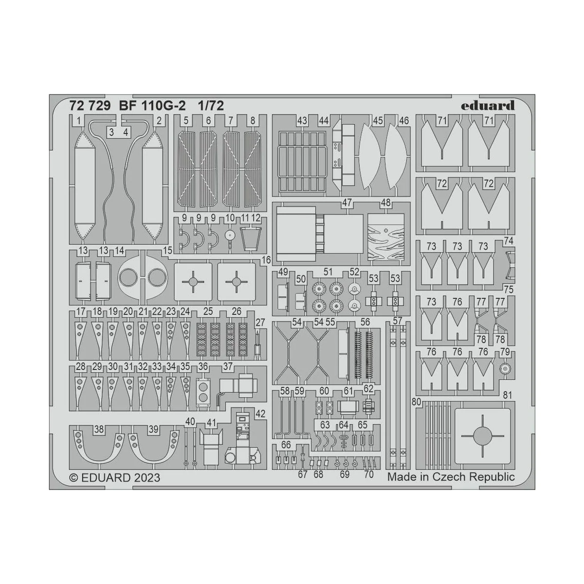 Bf 110G-2 1/72 EDUARD - Eduard Accessories 72729