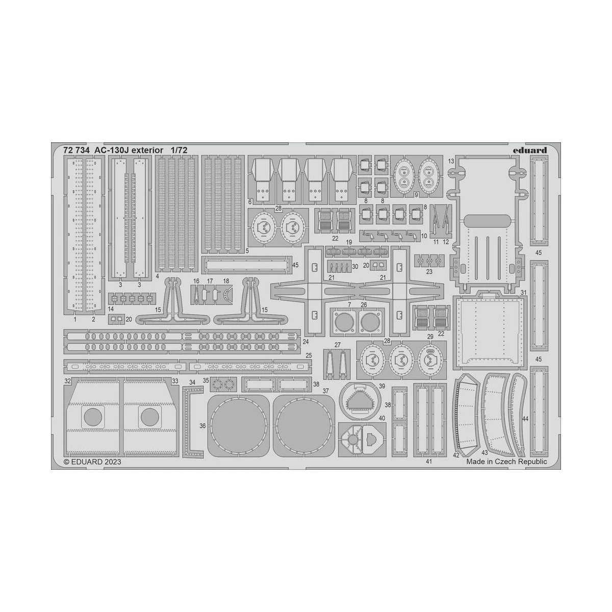 AC-130J exterior 1/72 ZVEZDA, 1/72 - Eduard Accessories 72734
