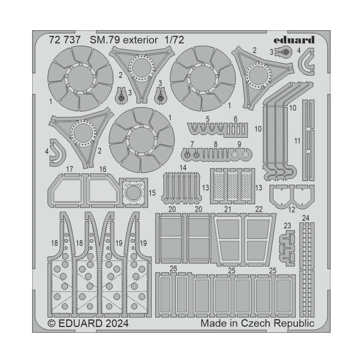 SM.79 exterior ITALERI - Eduard Accessories 72737