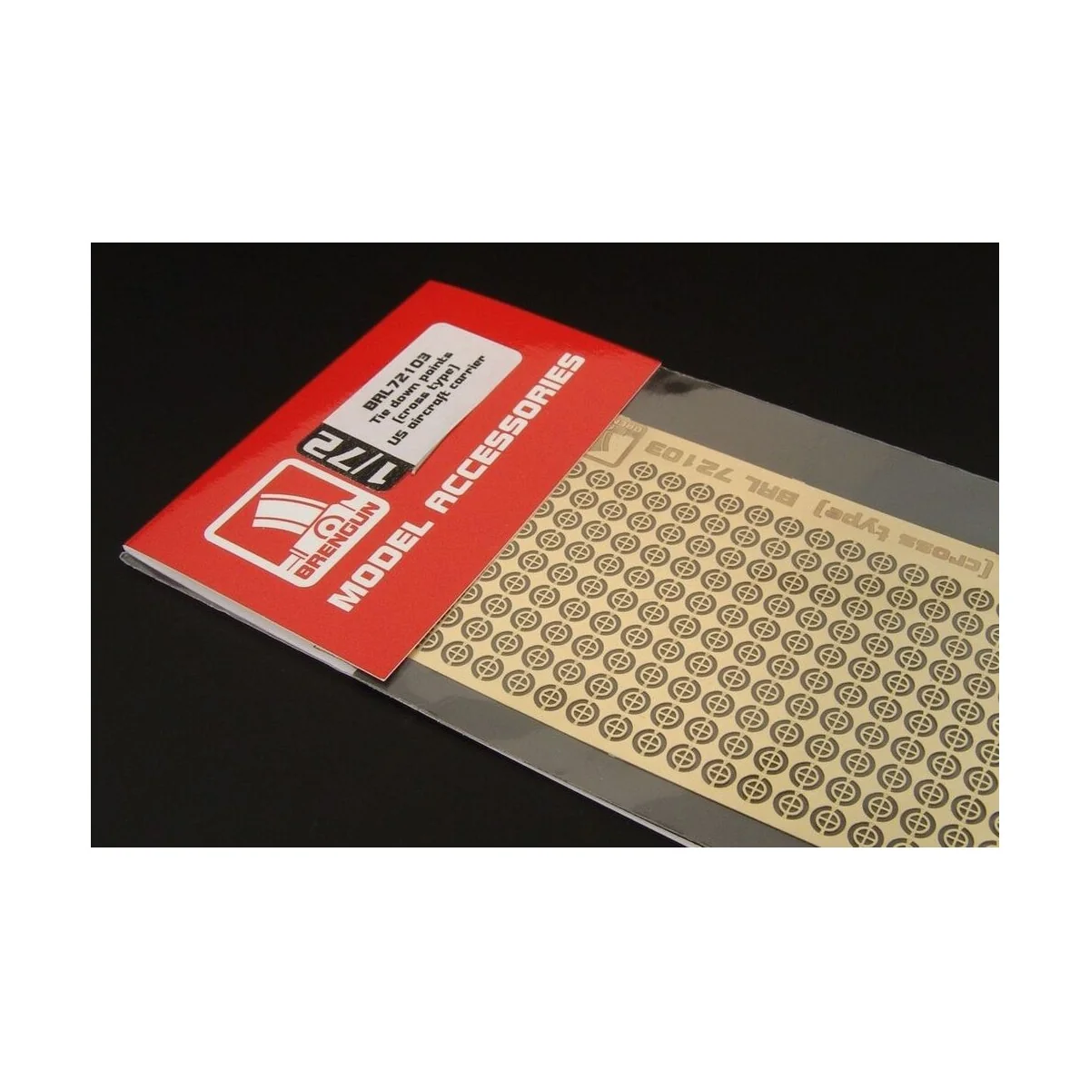 Tie down points (cross type) US aircraft carrier, 1/72 - Brengun BR...