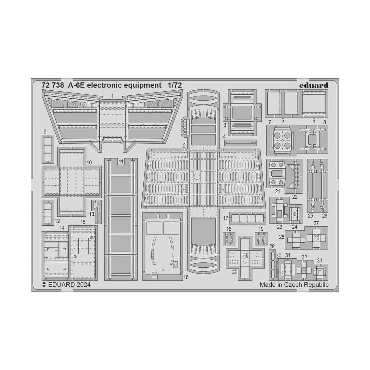 A-6E electronic equipment - Eduard Accessories 72738