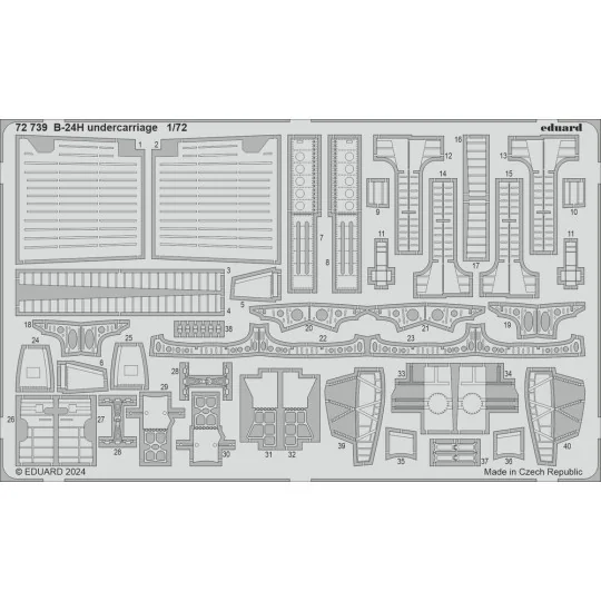 B-24H undercarriage, 1/72 - Eduard Accessories 72739 B-24H undercarriage, 1/72 - Eduard Accessories 72739
