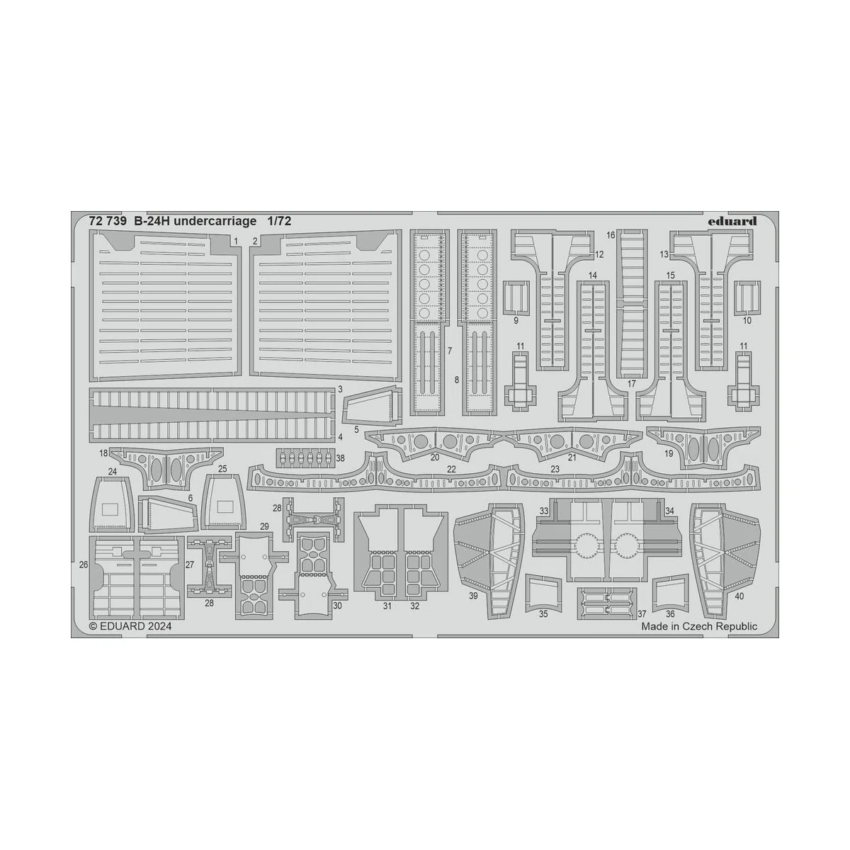 B-24H undercarriage 1/72 - Eduard Accessories 72739