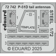 P-51D tail antennas STEEL, 1/72 - Eduard Accessories 72742