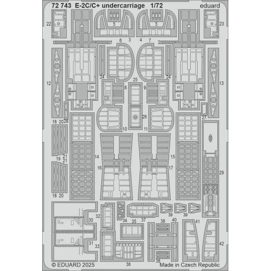 E-2C/C+ undercarriage HELLER, 1/72 - Eduard Accessories 72743