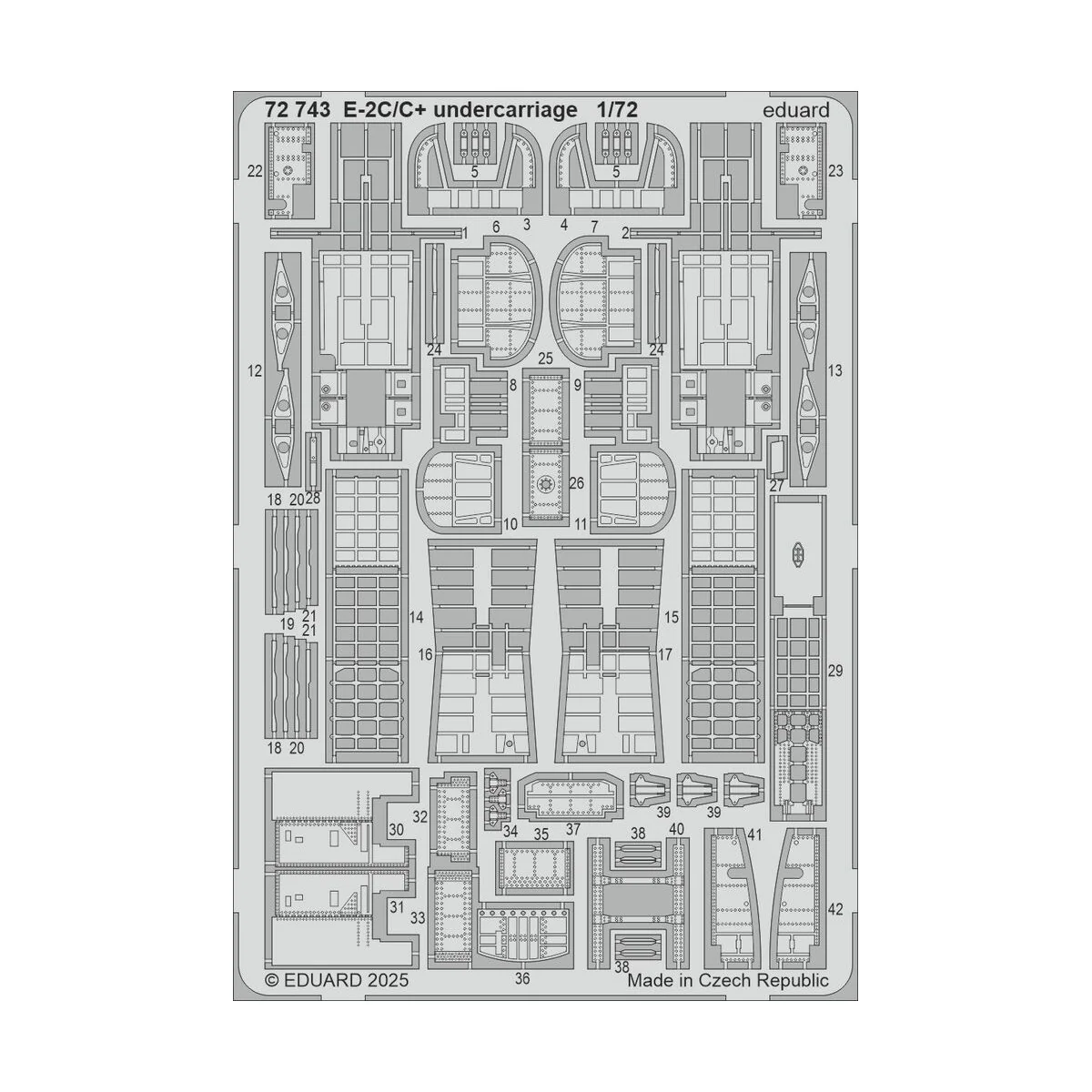 E-2C/C+ undercarriage HELLER, 1/72 - Eduard Accessories 72743