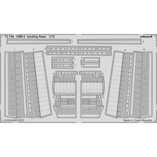 TBM-3 landing flaps HOBBY BOSS, 1/72 - Eduard Accessories 72745