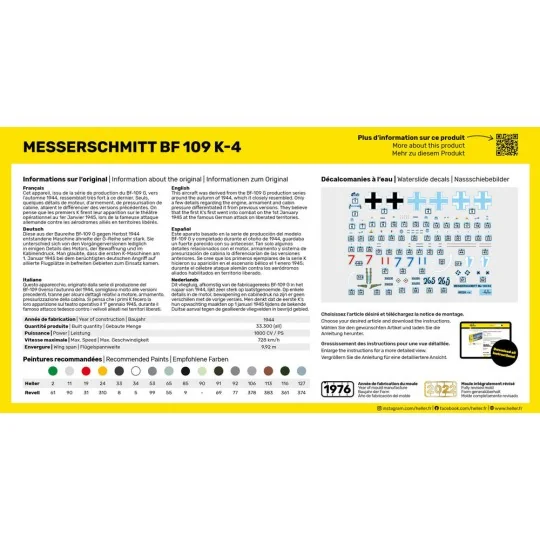Messerschmitt Bf 109 K-4, 1/72 - Heller 80229