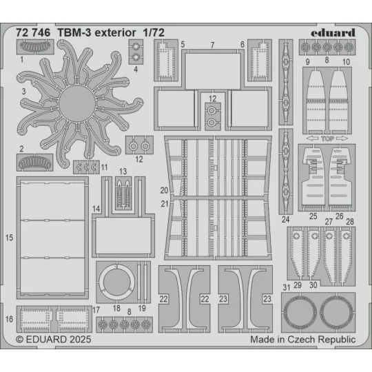 TBM-3 exterior HOBBY BOSS - Eduard Accessories 72746
