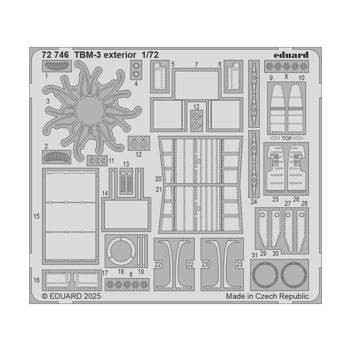 TBM-3 exterior HOBBY BOSS, 1/72 - Eduard Accessories 72746