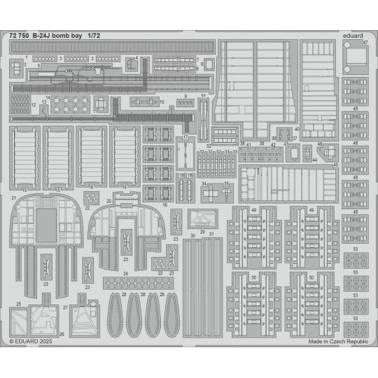 B-24J bomb bay HASEGAWA, 1/72 - Eduard Accessories 72750