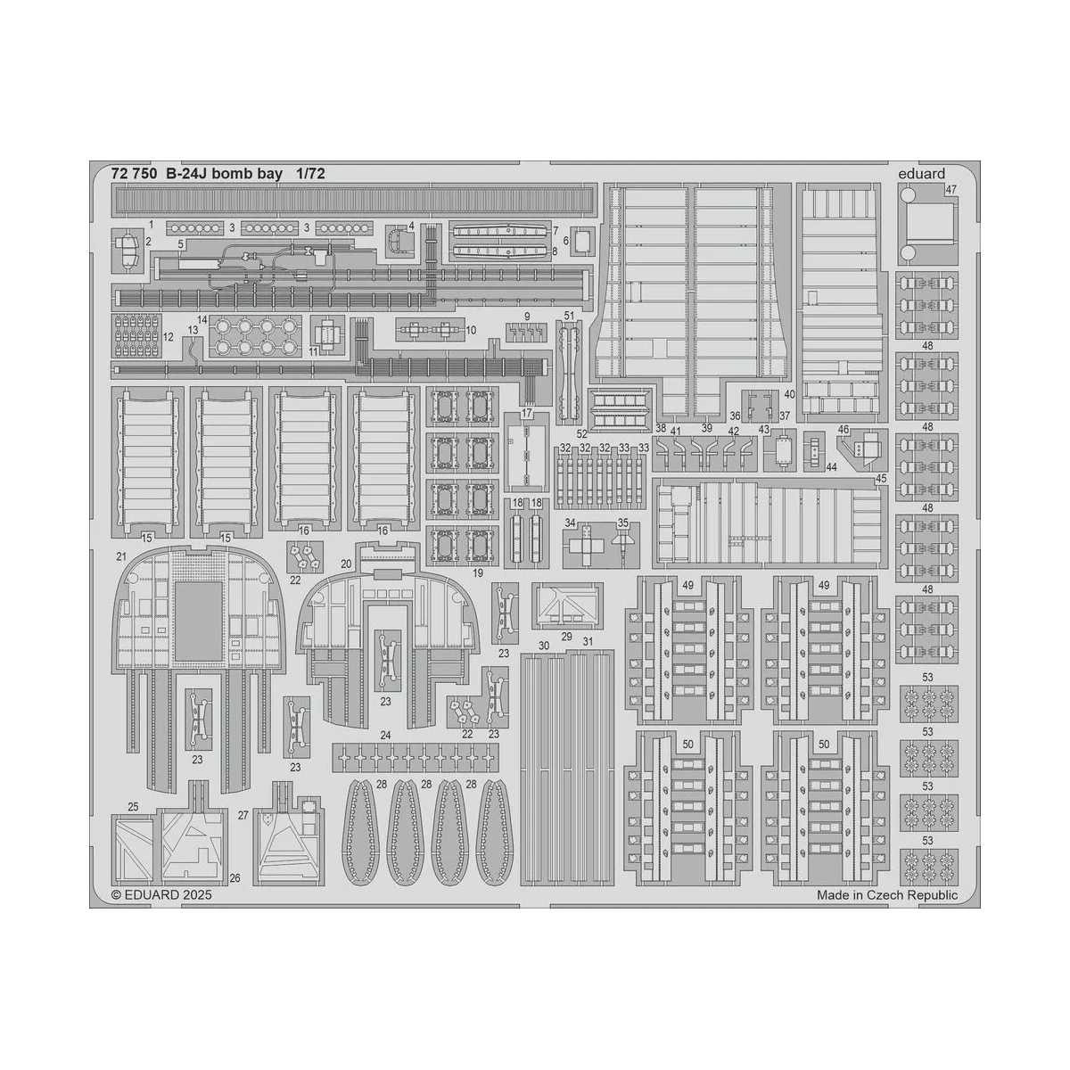 B-24J bomb bay HASEGAWA - Eduard Accessories 72750