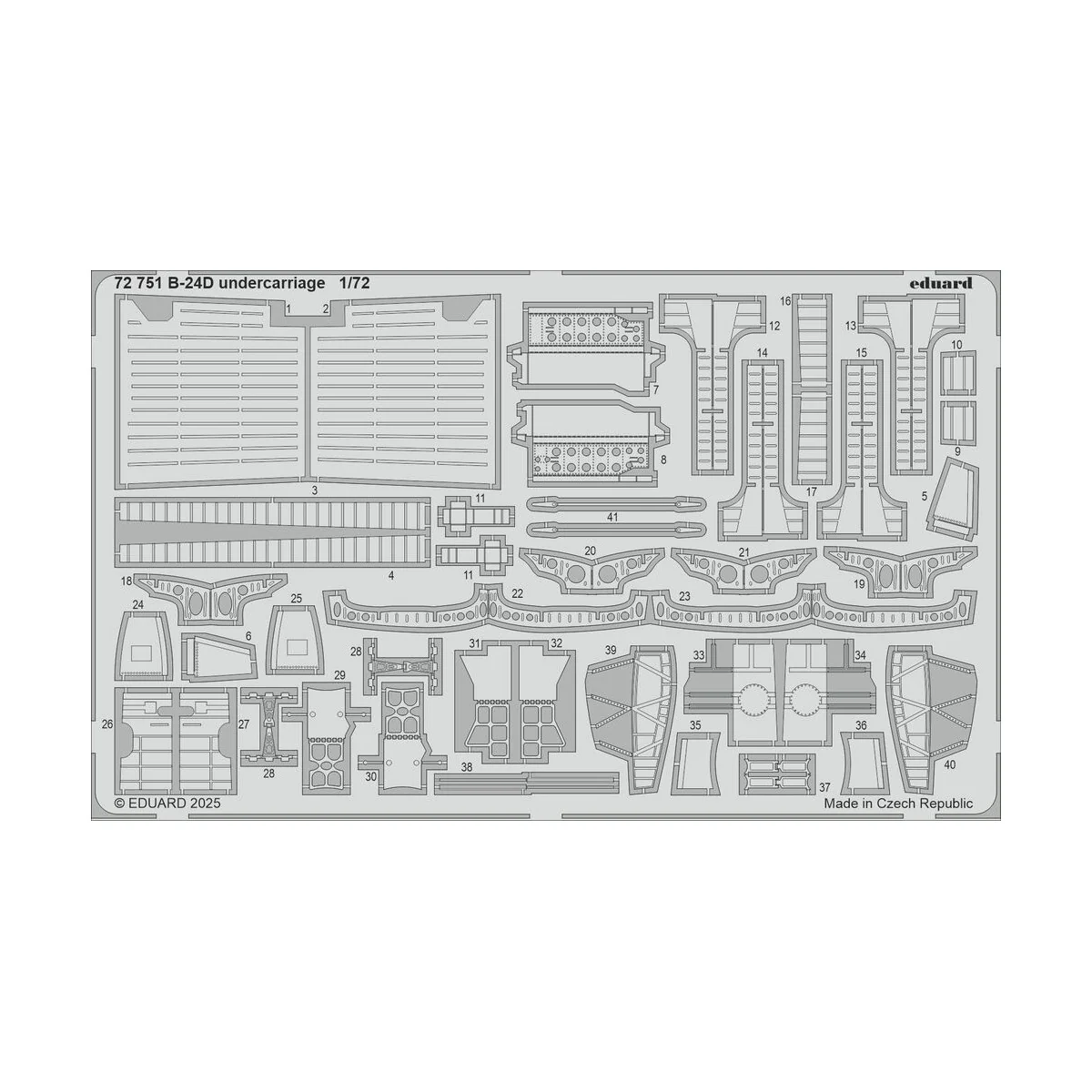 B-24D undercarriage for Airfix, 1/72 - Eduard Accessories 72751