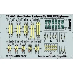 Seatbelts Luftwaffe WW.II Fighters, 1/72 - Eduard Accessories 73002