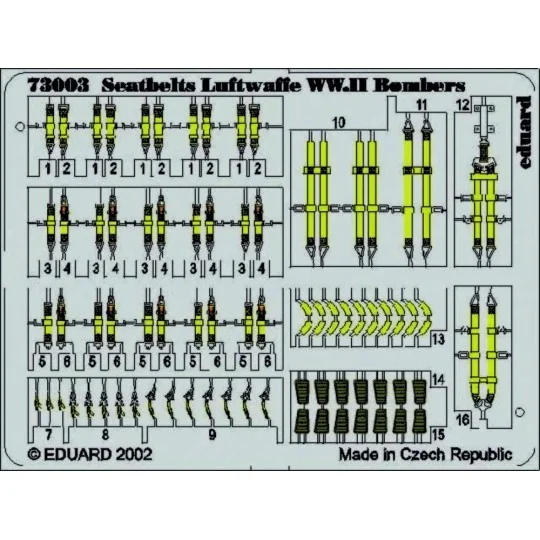 Seatbelts Luftwaffe WW.II Bombers, 1/72 - Eduard Accessories 73003