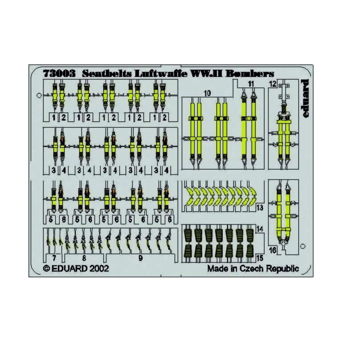 Seatbelts Luftwaffe WW.II Bombers, 1/72 - Eduard Accessories 73003