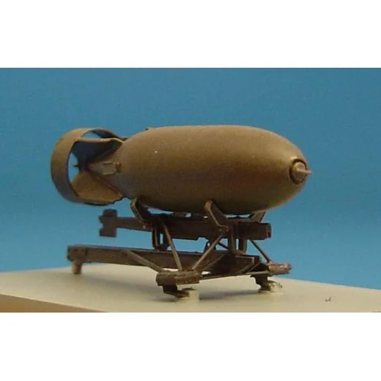 British 500lb bomb with bomb rack, 1/48 - Brengun BRL48003