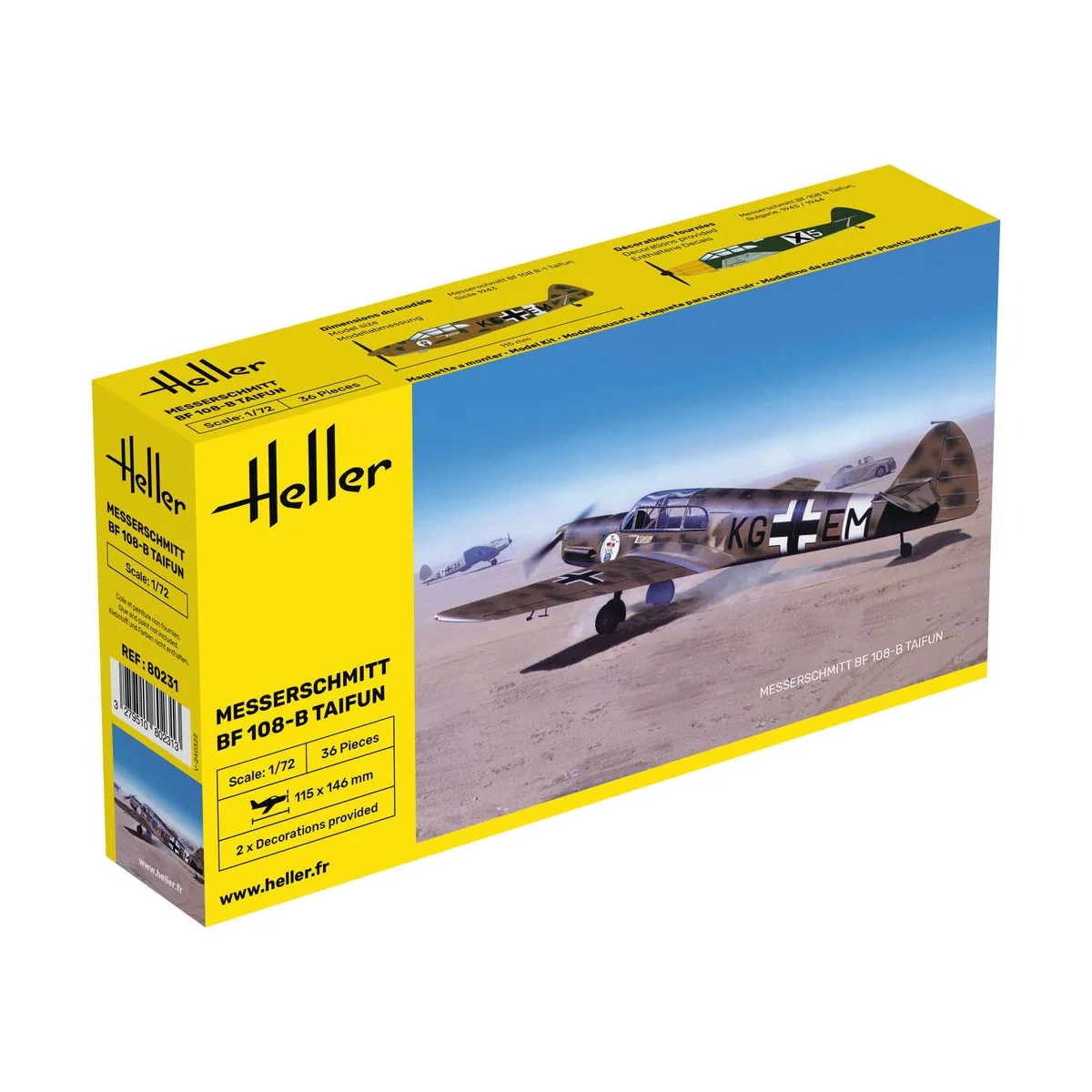 Messerschmitt Bf 108 B Taifun, 1/72 - Heller 80231 Messerschmitt Bf 108 B Taifun, 1/72 - Heller 80231