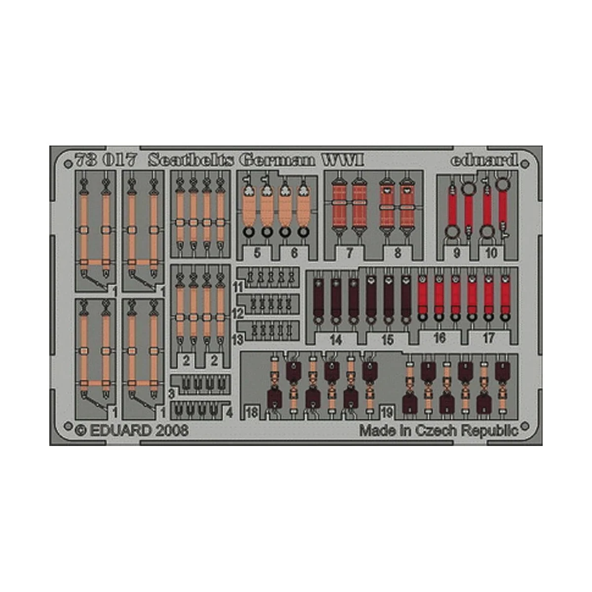 Seatbelts German WWI, 1/72 - Eduard Accessories 73017 Seatbelts German WWI, 1/72 - Eduard Accessories 73017