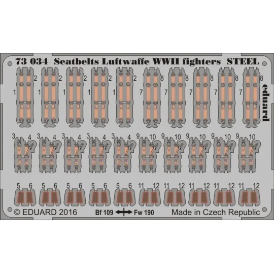 Seatbelts Luftwaffe WWII fighters STEEL, 1/72 - Eduard Accessories ...