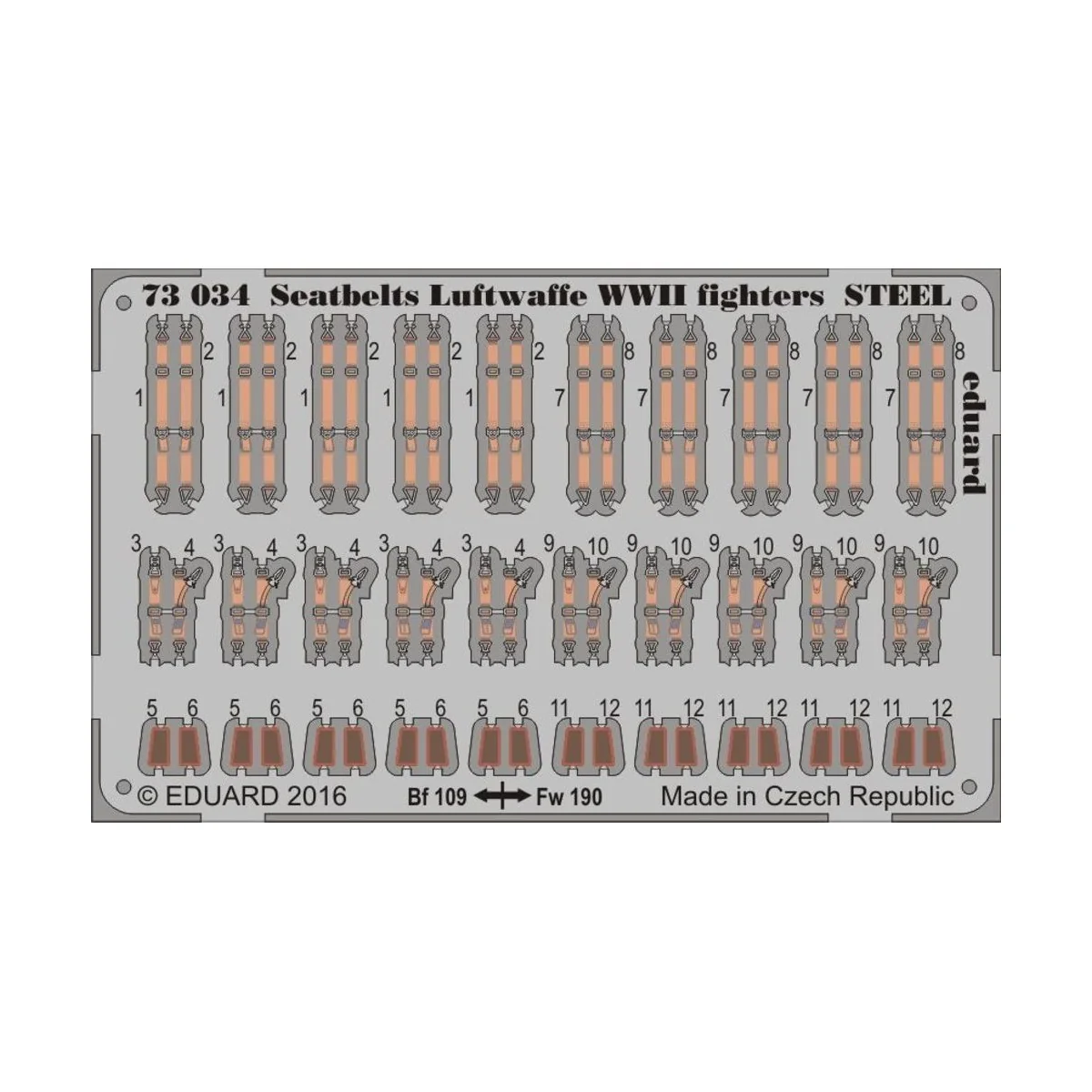 Seatbelts Luftwaffe WWII fighters STEEL, 1/72 - Eduard Accessories ...